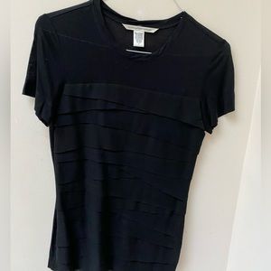 Diane Von Furstenberg womens black top size S
